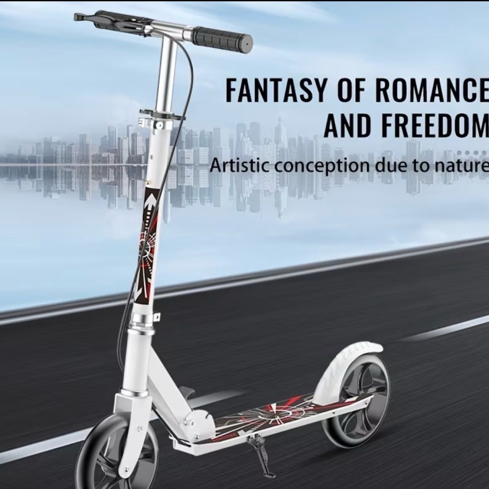 White and Black Scooter